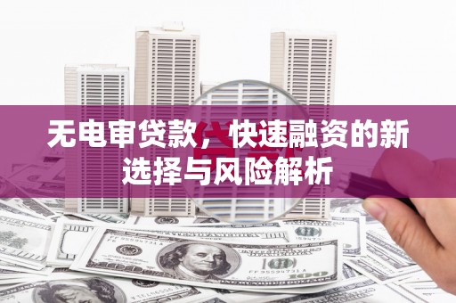 新巴尔虎左旗无电审贷款，快速融资的新选择与风险解析