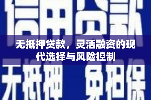 新巴尔虎左旗无抵押贷款，灵活融资的现代选择与风险控制