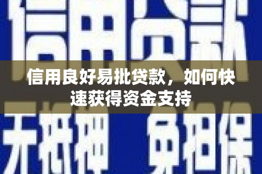 新巴尔虎左旗信用良好易批贷款，如何快速获得资金支持