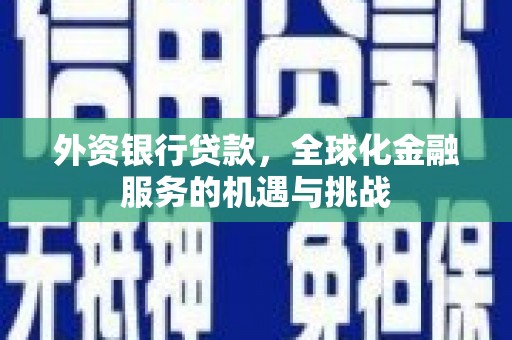 新巴尔虎左旗外资银行贷款，全球化金融服务的机遇与挑战