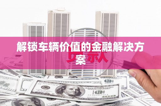 新巴尔虎左旗解锁车辆价值的金融解决方案